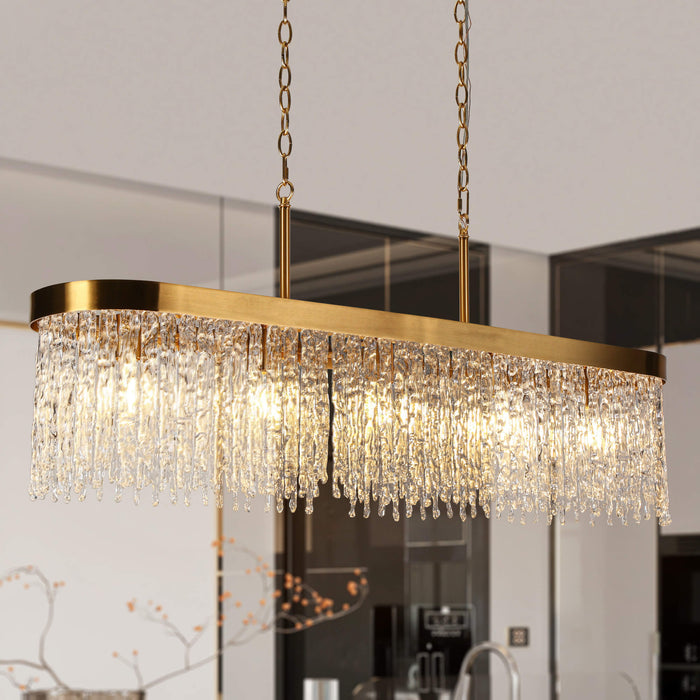 Ardanid 5-Light Brass Island Lights