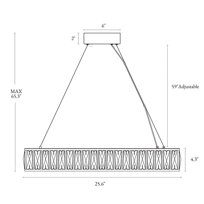 Laycant 1-Light LED Brass Chandelier
