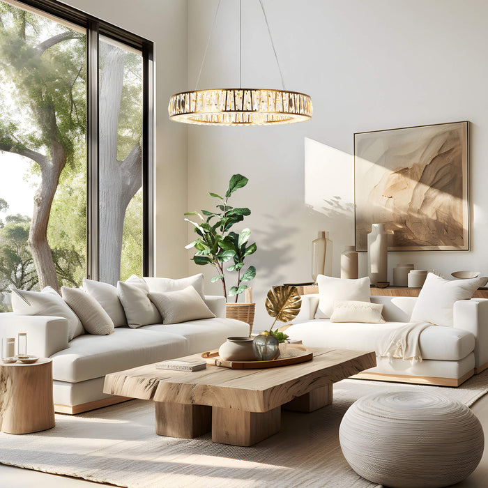 Laycant 1-Light LED Brass Chandelier