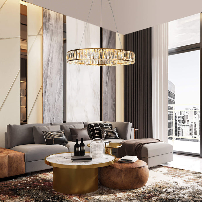Laycant 1-Light LED Brass Chandelier