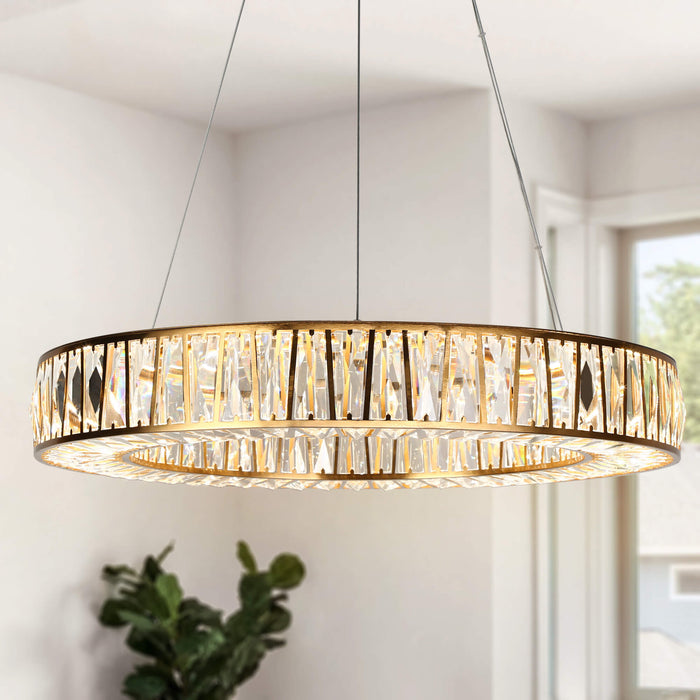 Laycant 1-Light LED Brass Chandelier