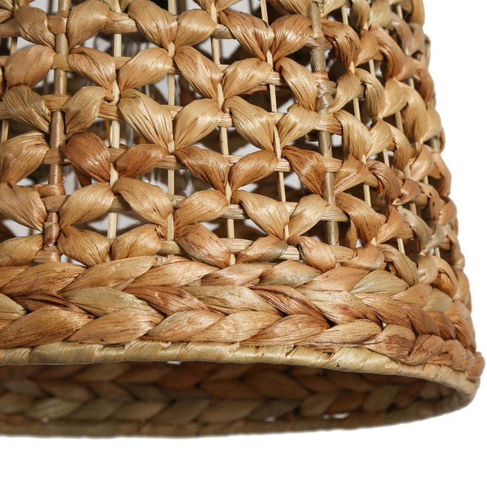 Holpha 1-Light Wood Rattan Single Pendant Light