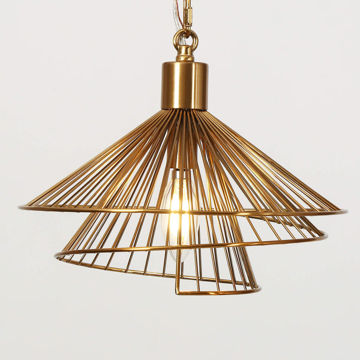 Calvior 1-Light Brass Pendant Light