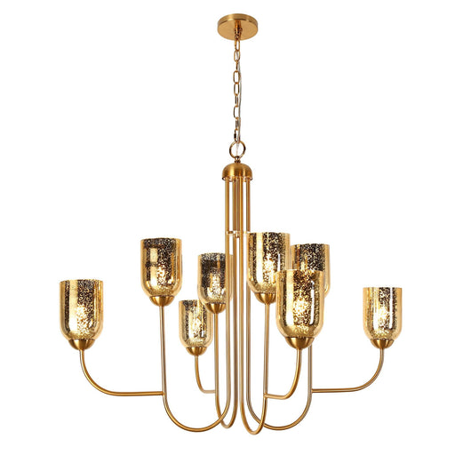 8-Light Gold Chandelier for Dining Room - Belles Lighting