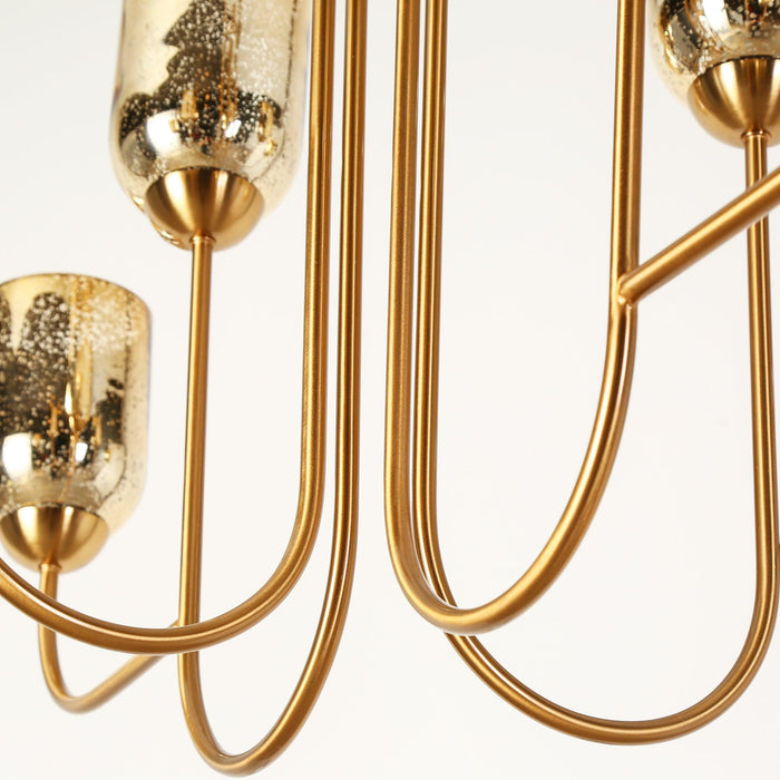 Euniect 8-Light Brass Chandeliers