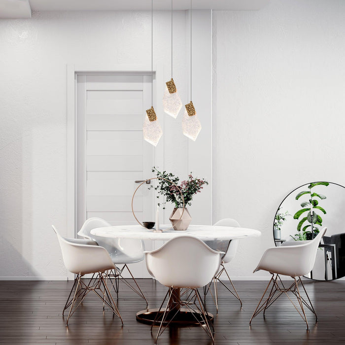 Veylise 1-Light LED Brass Pendant Lights