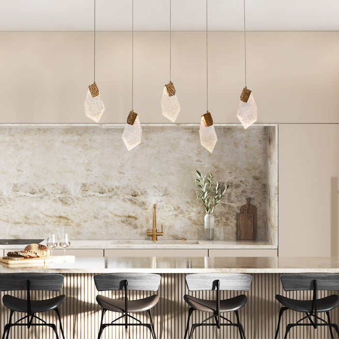 Veylise 5-Light LED Brass Island Light