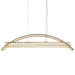 1-Light Gold LED Crystal Kitchen Island Chandelier - Belles Lighting