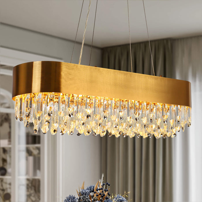 Lorvien 10-Light Brass Island Lights