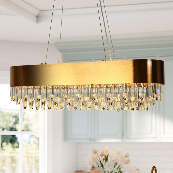Lorvien 10-Light Brass Island Lights