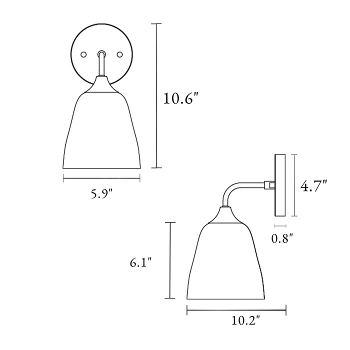 Dolohov 1-Light Brass Wall Sconces