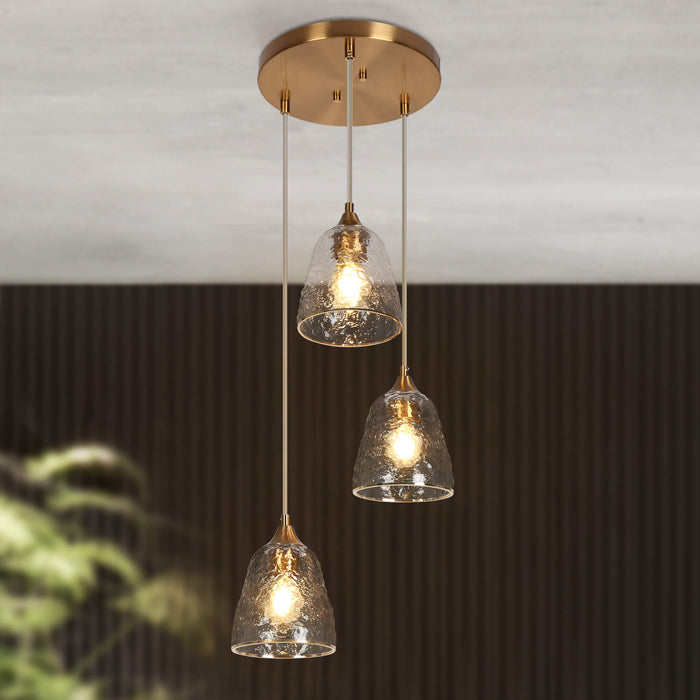 Dolohov 3-Light Brass Chandelier