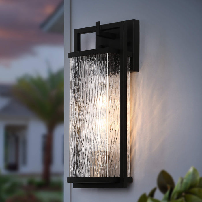 Mangost 1-Light Black Outdoor Wall Light