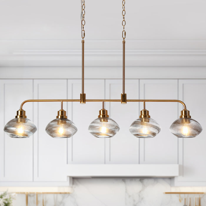 Eldrion 5-Light Brass Island Lights