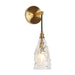 Mailliaosbin 1-Light Modern Gold with Texture Glass Wall Sconces