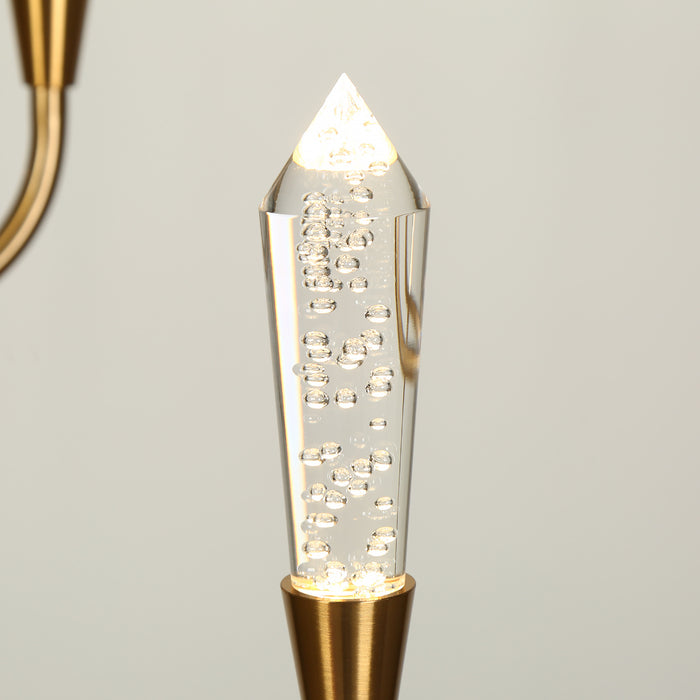 Zythera 12-Light LED Brass Chandeliers
