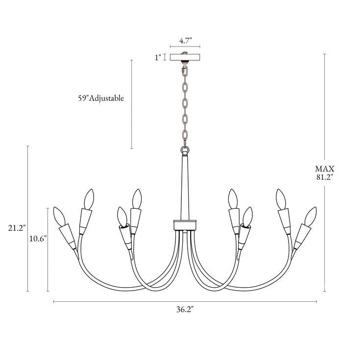 Gadtefu 12-Light Brass Chandeliers