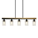Fagerlund 5-Light Oversized Black Island Light