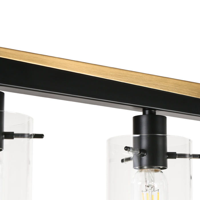 Fagerlu 5-Light Black and Brass Island Lights
