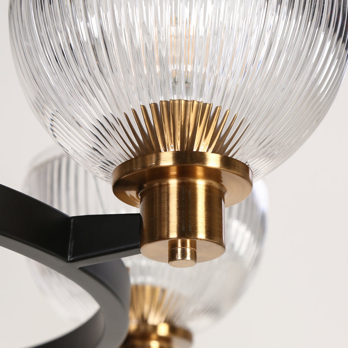 Tounesa 6-Light Black and Brass Chandeliers