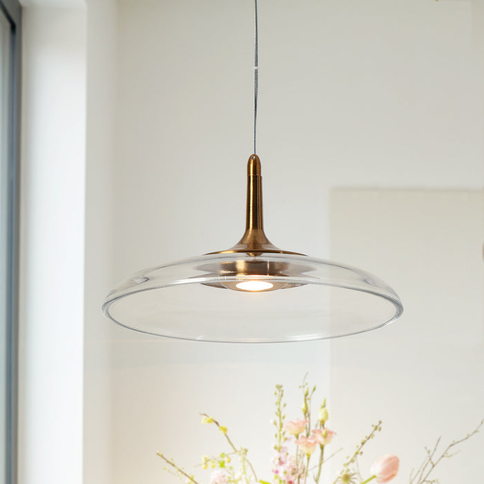 Herays 1-Light LED Brass Pendant Lights