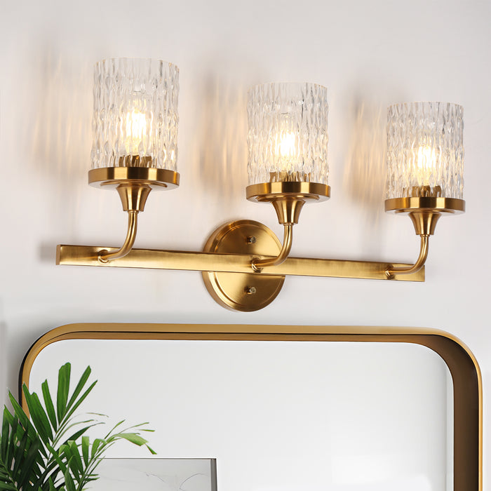 Atymoni 3-Light Brass Bathroom Vanity Lights