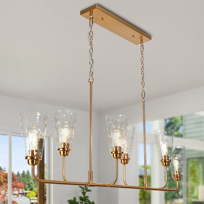 Cuperai 6-Light Brass Island Lights