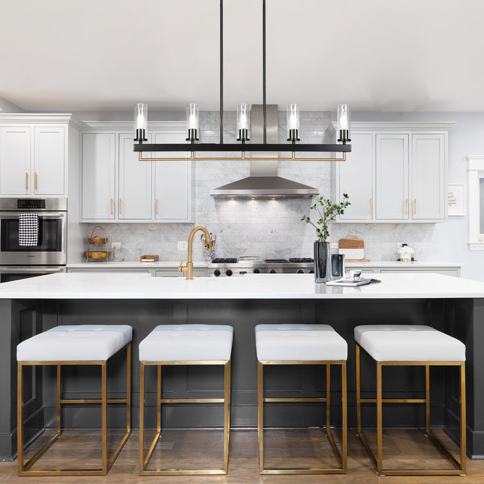 Yehudis 5-Light Black and Gold Island Lights