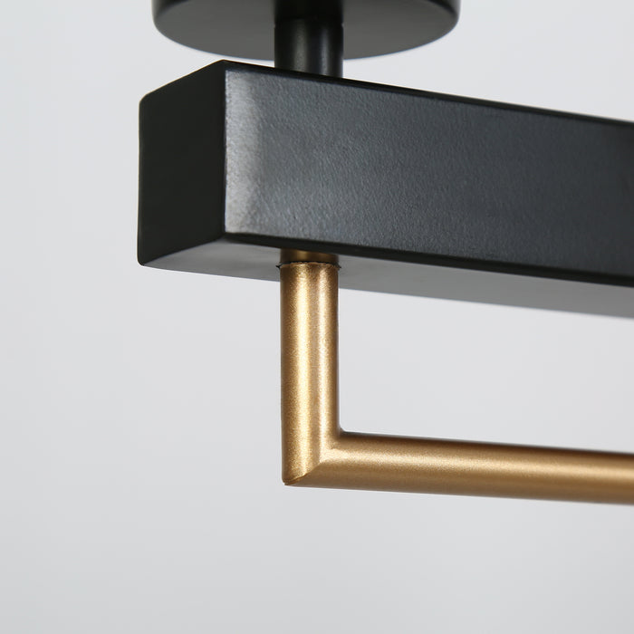 Yehudis 5-Light Black and Gold Island Lights