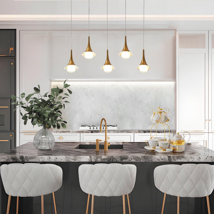 Riliste 5-Light LED Brass Island Lights