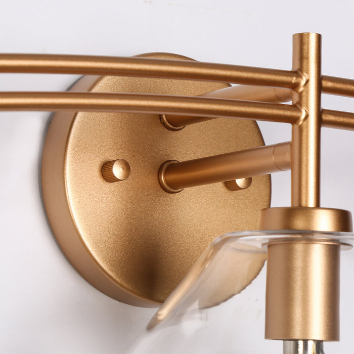 Bravapu 3-Light Gold Bathroom Vanity Lights