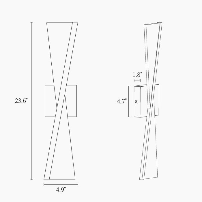 Glusney 2-Light LED Brass Wall Sconces