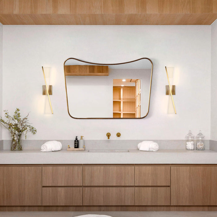 Glusney 2-Light LED Brass Wall Sconces