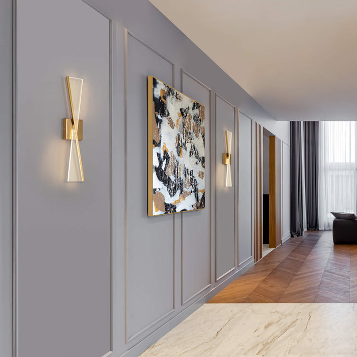 Glusney 2-Light LED Brass Wall Sconce