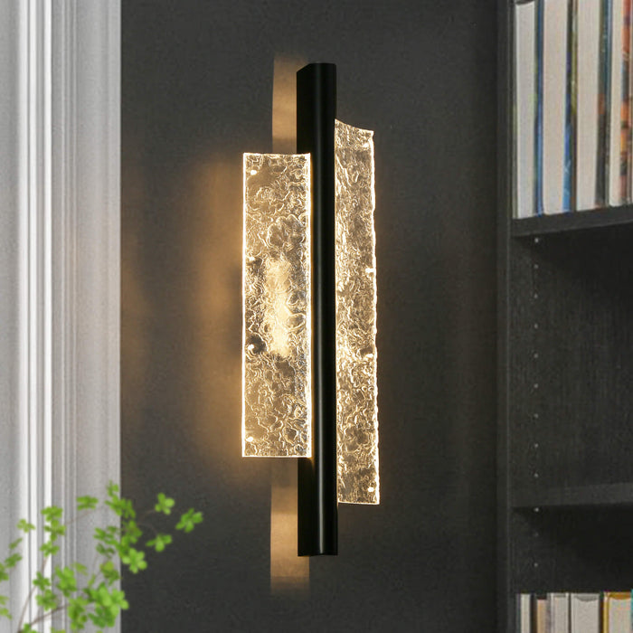 Xalvior 2-Light LED Black Wall Sconce