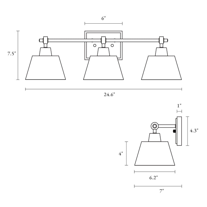Zelvorn 3-Light Vanity Lights