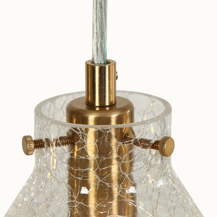 Calmory 5-Light Brass Glass Linear Island Lights