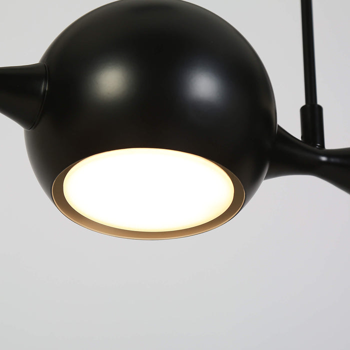 Hosodan 5-Light LED Black Island Light