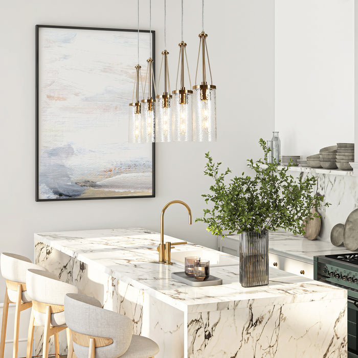 Faylise 5-Light Brass Island Lights