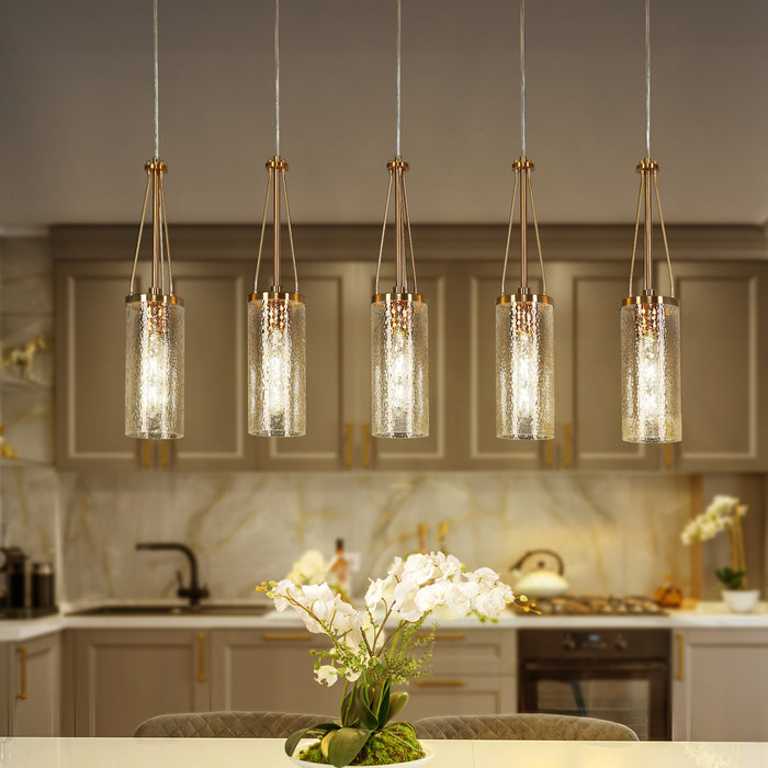 Faylise 5-Light Brass Island Lights