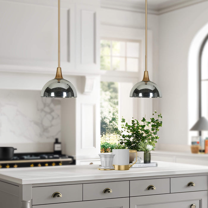 Calvion 1-Light Black and Gold Pendant Lights