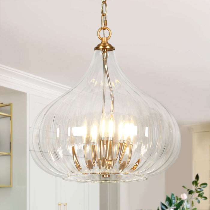 Syliene 3-Light Brass Chandelier
