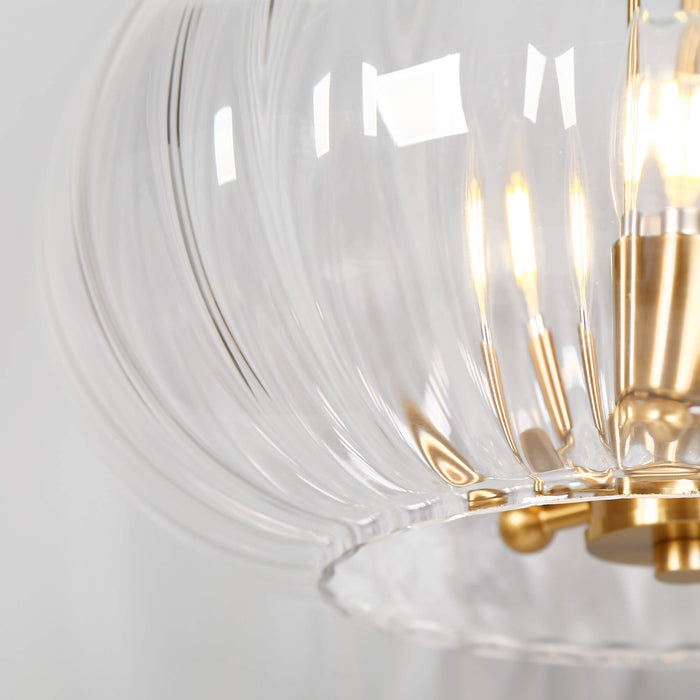 Syliene 3-Light Brass Chandelier