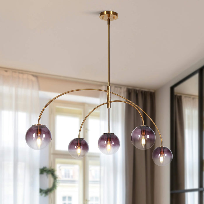 Mylenis 5-Light Brass Island Light