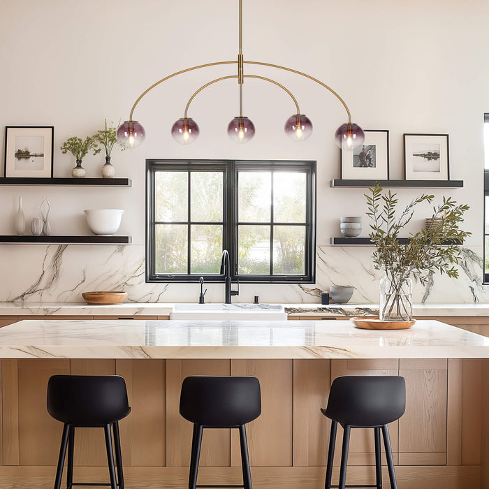 Mylenis 5-Light Brass Island Light