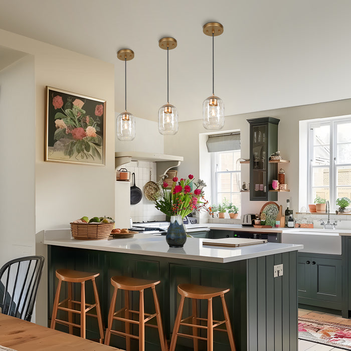 Ravitha 1-Light Gold Pendant Lights
