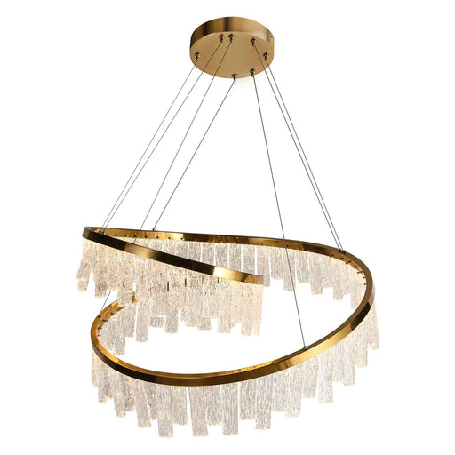 1-Light LED Brass Chandeliers - Belles Lighting