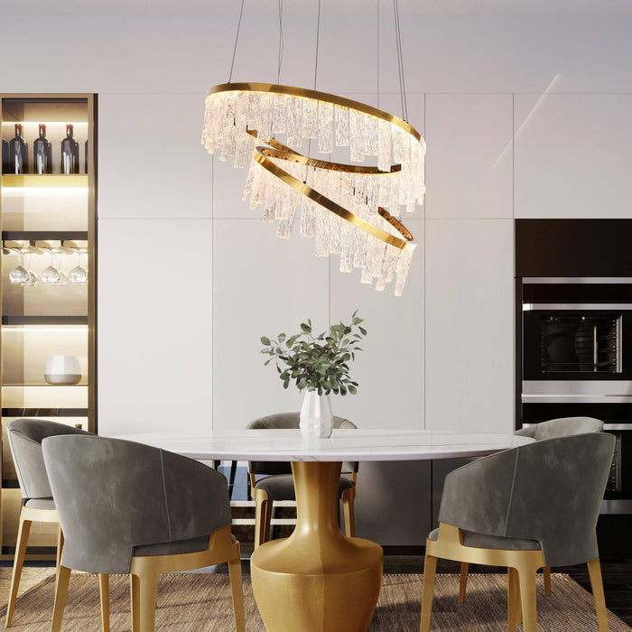 Felvion 1-Light LED Brass Chandeliers