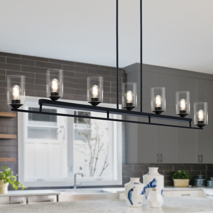 Drelios 7-Light Black Island Lights
