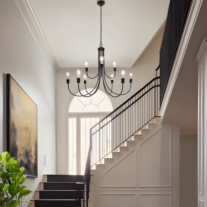 Zyrelon 9-Light Black Chandeliers